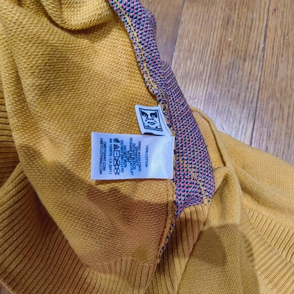 Obey mustard hoodie sweater with grey bunny rabbit - Picture 7 of 7